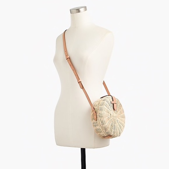 J. Crew Handbags - J.Crew Circle Straw Crossbody Bag